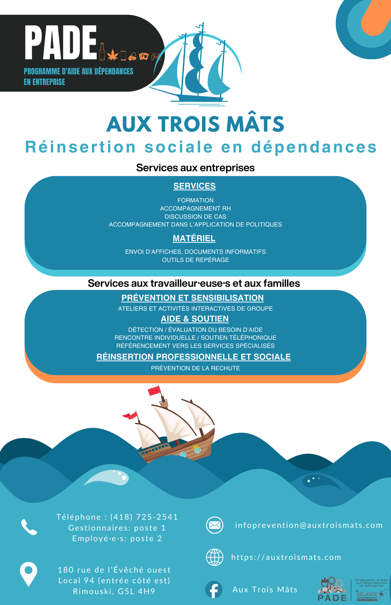 Description des services offerts dans le PADE.