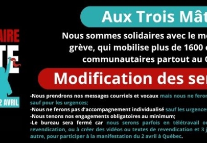 Modification des services 