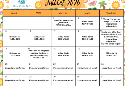 Programmation juillet 2026